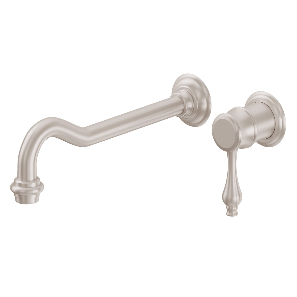 California Faucets Salinas Llave de Lavabo de Pared de Una Llave - Níquel Satinado