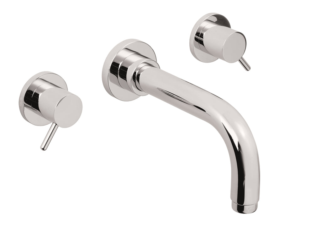 California Faucets Avalon Llave de Pared de Dos Manijas para Lavabo Solamente - Cromo Pulido