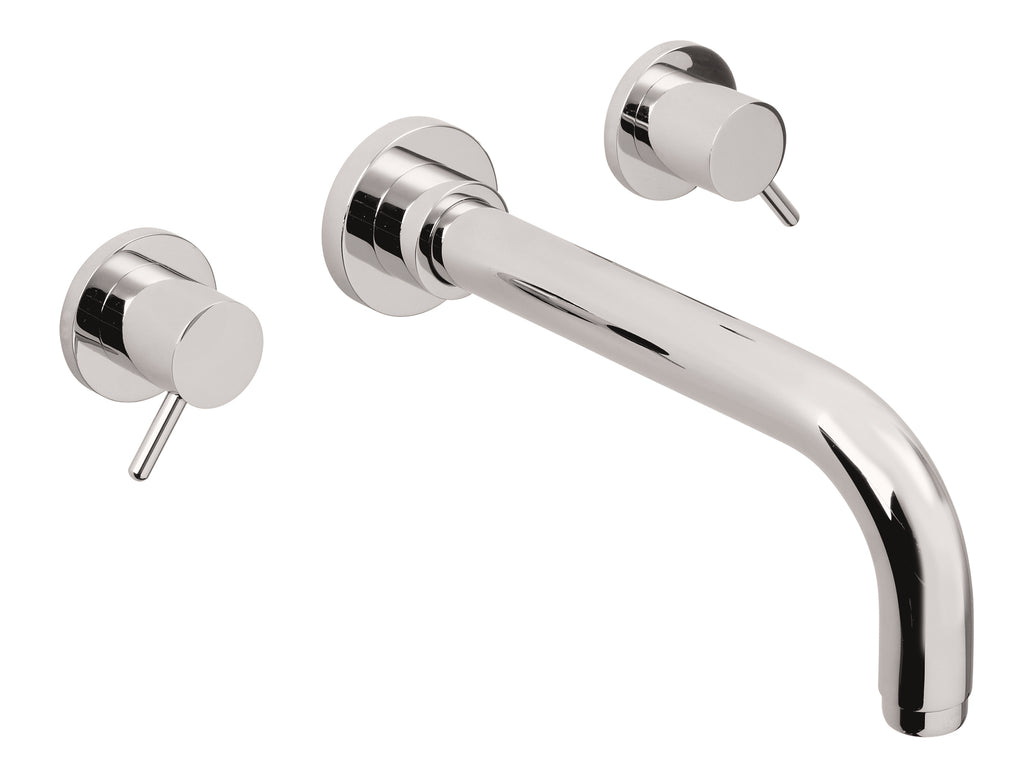 California Faucets Avalon Llave de Pared de Dos Manijas para Lavabo Solamente - Cromo Pulido