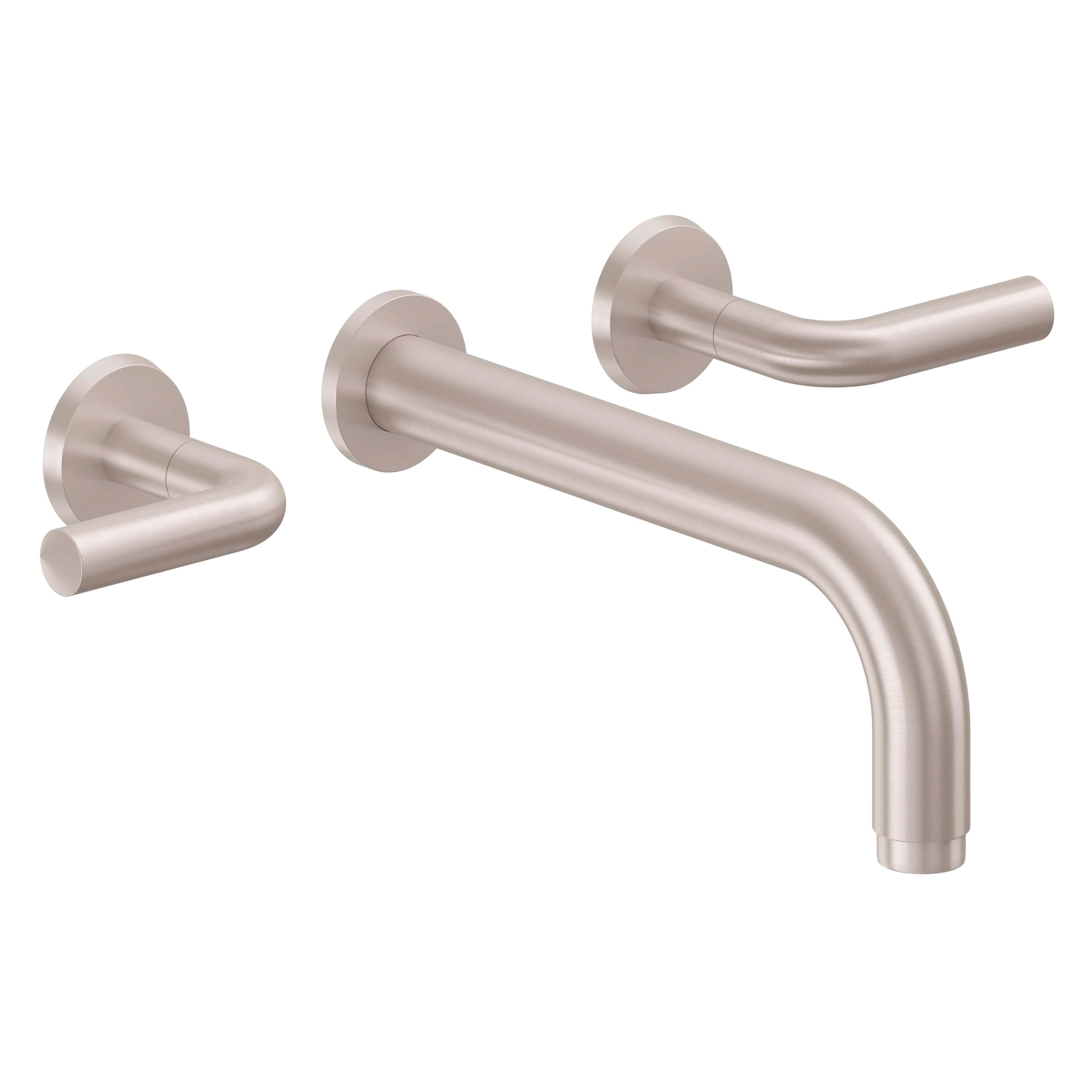California Faucets Tamalpais Llave de Pared de Dos Manijas para Lavabo Solamente - Níquel Satinado