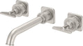 California Faucets Steampunk Bay Llave de Lavabo de Pared de Dos Llaves