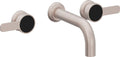 California Faucets Capitola Llave de Lavabo de Pared de Dos Llaves - Alcance Corto, Palanca - Níquel Satinado
