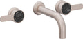 California Faucets Capitola Llave de Lavabo de Pared de Dos Llaves - Alcance Corto, Palanca - Níquel Satinado