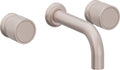 California Faucets Capitola Llave de Lavabo de Pared de Dos Llaves - Alcance Corto, Cilíndrica - Níquel Satinado