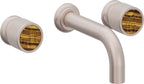 California Faucets Capitola Llave de Lavabo de Pared de Dos Llaves - Alcance Corto, Cilíndrica - Níquel Satinado
