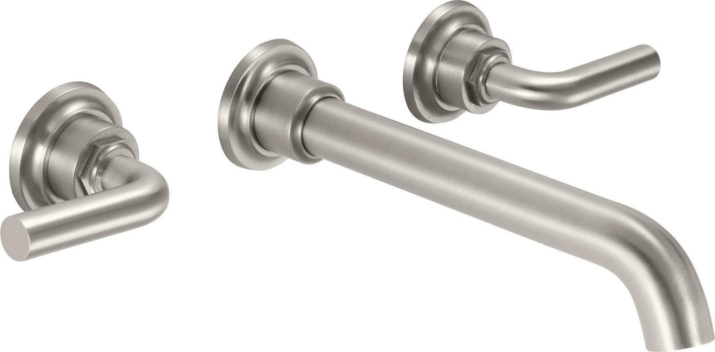 California Faucets Descanso Llave de Lavabo de Pared de Dos Llaves - Palanca Lisa