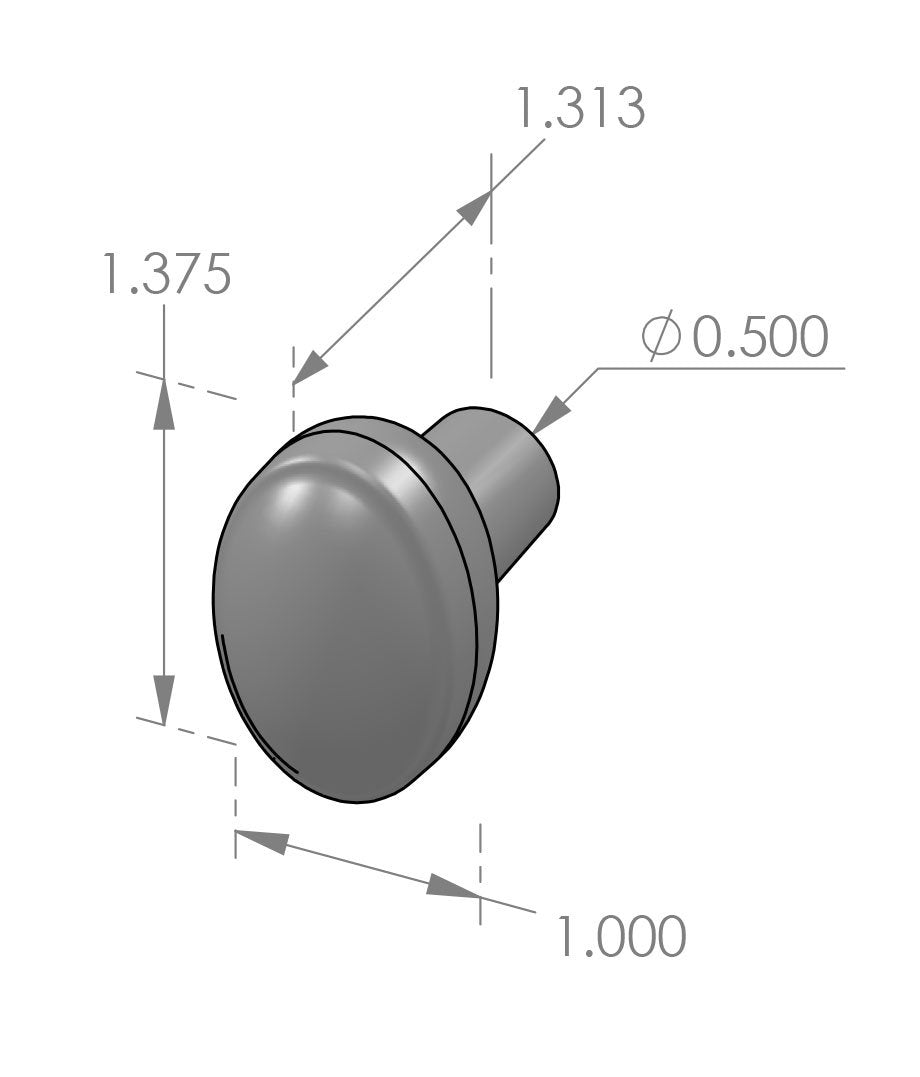 Ridge Turn Piece (TPC-306) — dibujo de especificaciones y dimensiones