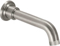 California Faucets Descanso Pico de Tina de Pared - Punta de Caño Moleteada - Níquel Satinado