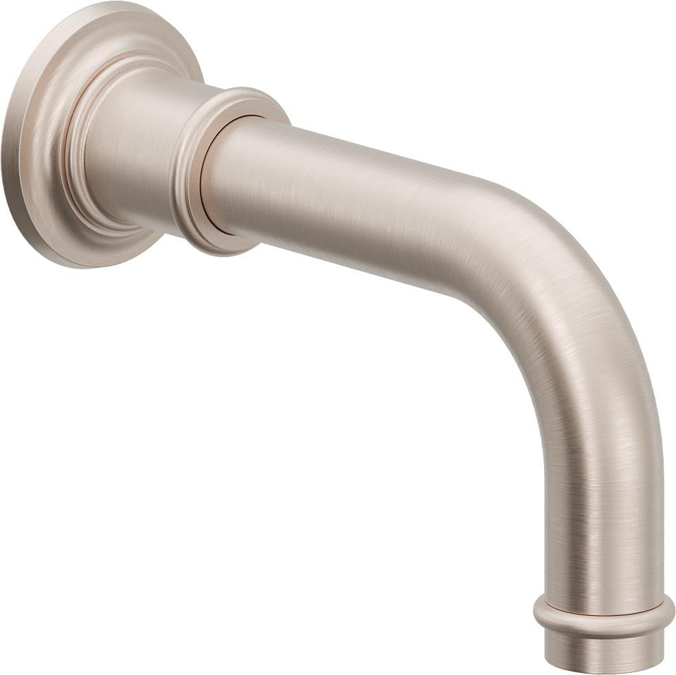 California Faucets Miramar Surtidor de Tina Estilo Deco - Níquel Satinado