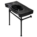 Kingston Brass Imperial lavabo consola — Negro / Negro Mate
