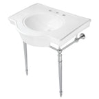 Kingston Brass Edwardian lavabo consola — Cromo