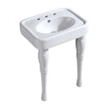 Kingston Brass Derrah lavabo consola — Blanco