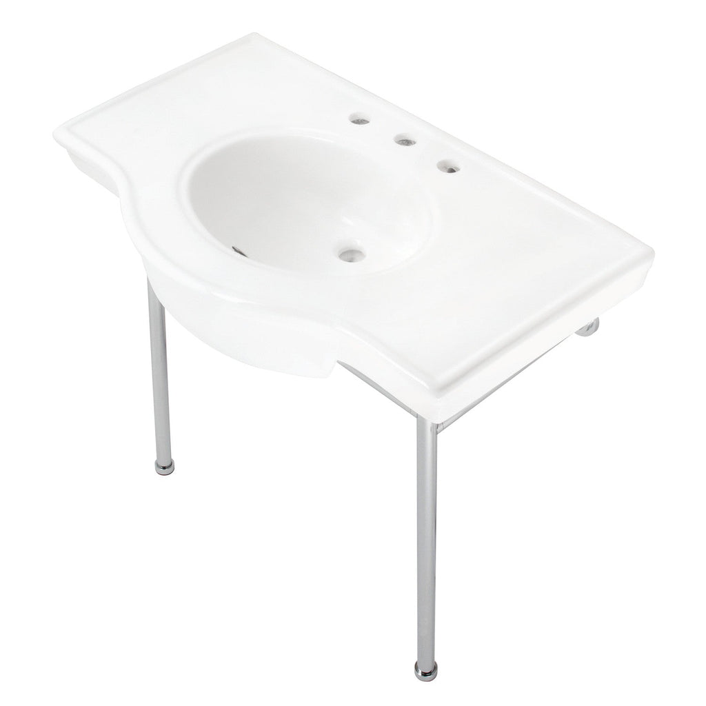 Kingston Brass Manchester lavabo consola — Cromo Pulido