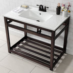 Kingston Brass Quadras lavabo consola — vista