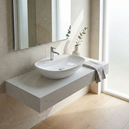 Barclay RAK Variant Grande — Lavabo de Sobreponer Oval de Cerámica — imagen 1
