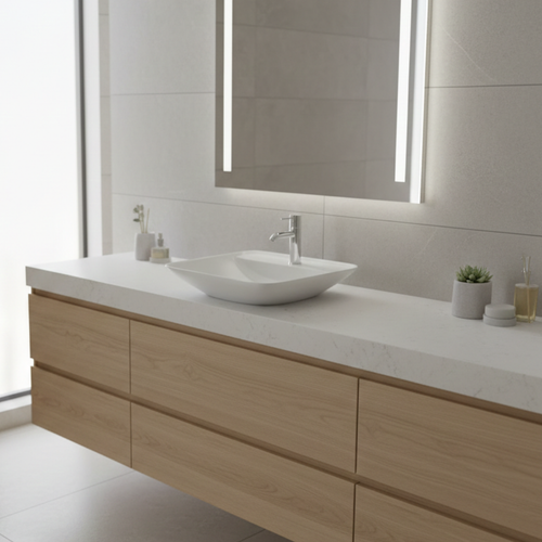 Barclay RAK Variant — Lavabo de Sobreponer Cuadrado de Cerámica · 5-541WH — imagen 1
