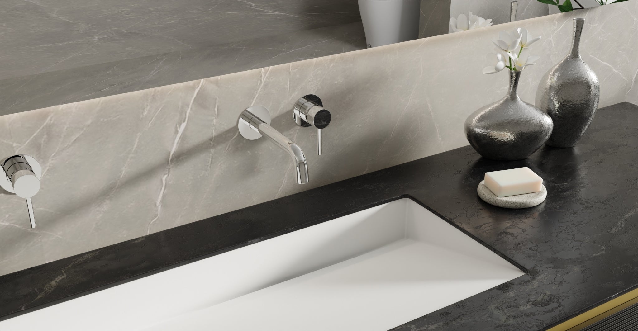 Badeloft Llave de Lavabo de Pared WAT-02