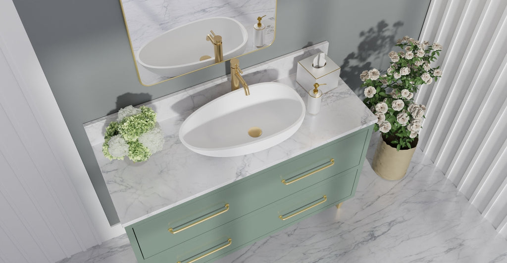 Badeloft Lavabo de Sobreponer Almendra WB-01