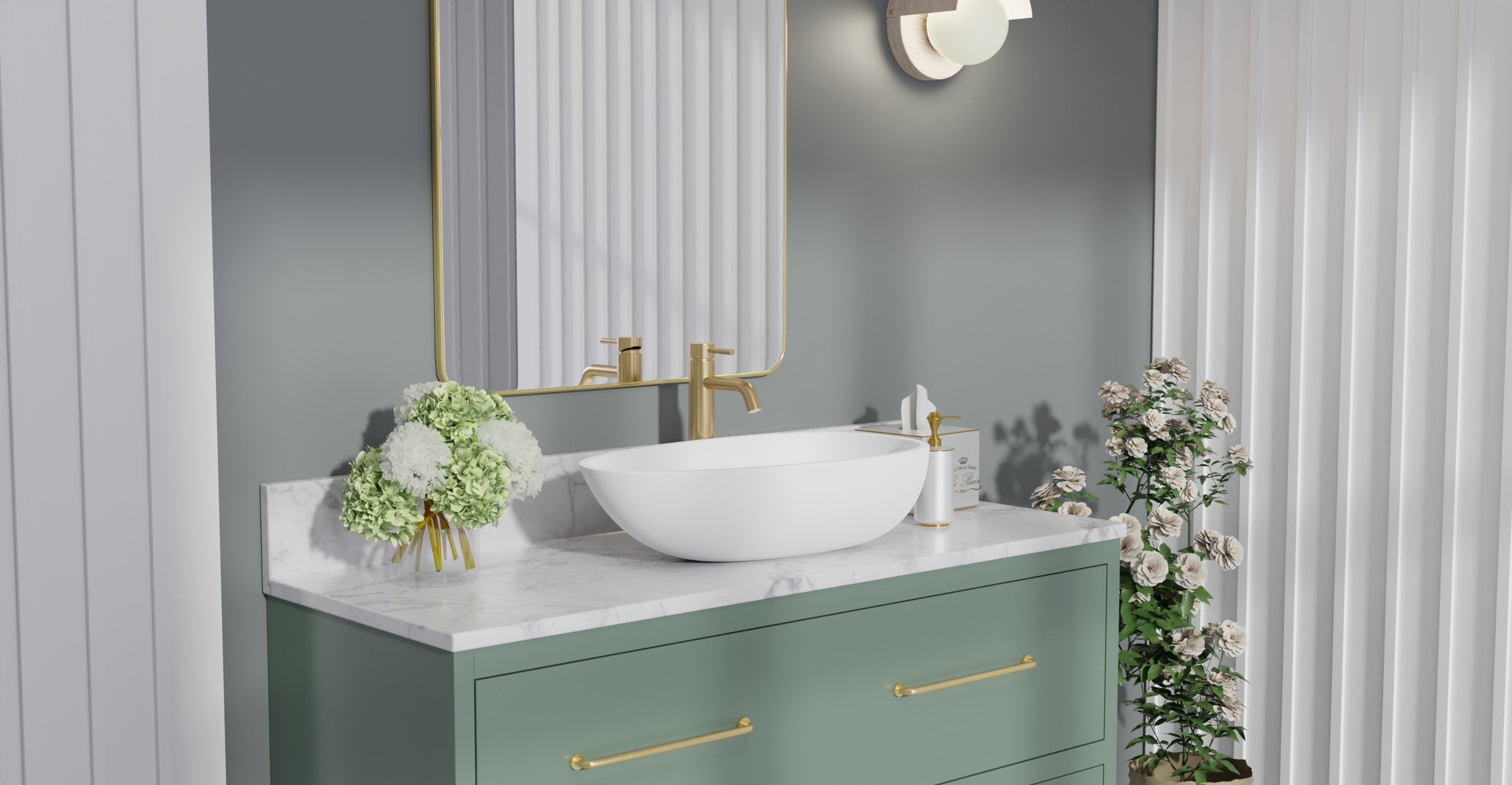 Badeloft Lavabo de Sobreponer Almendra WB-01