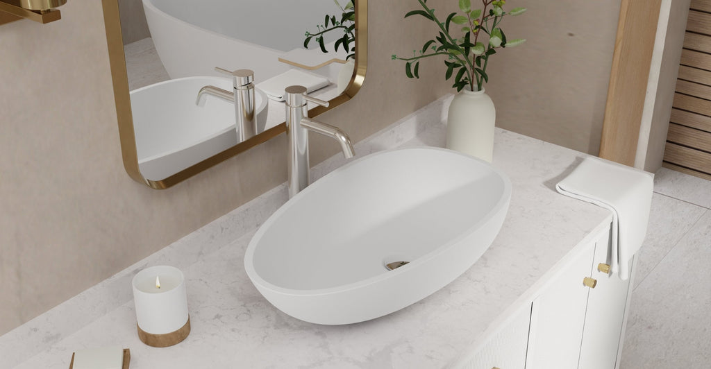 Badeloft Lavabo de Sobreponer Almendra WB-01