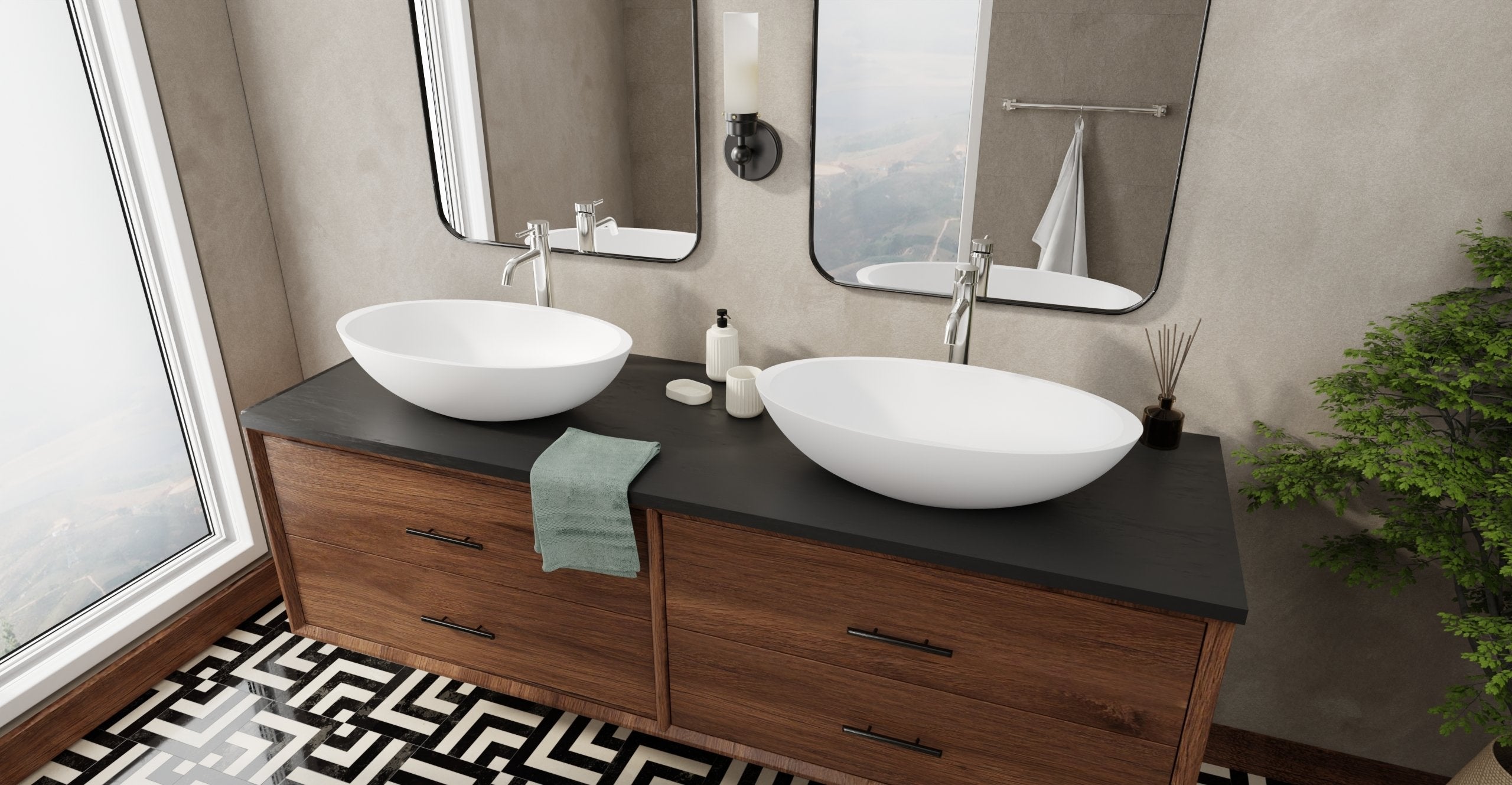 Badeloft Lavabo de Sobreponer Oval WB-04