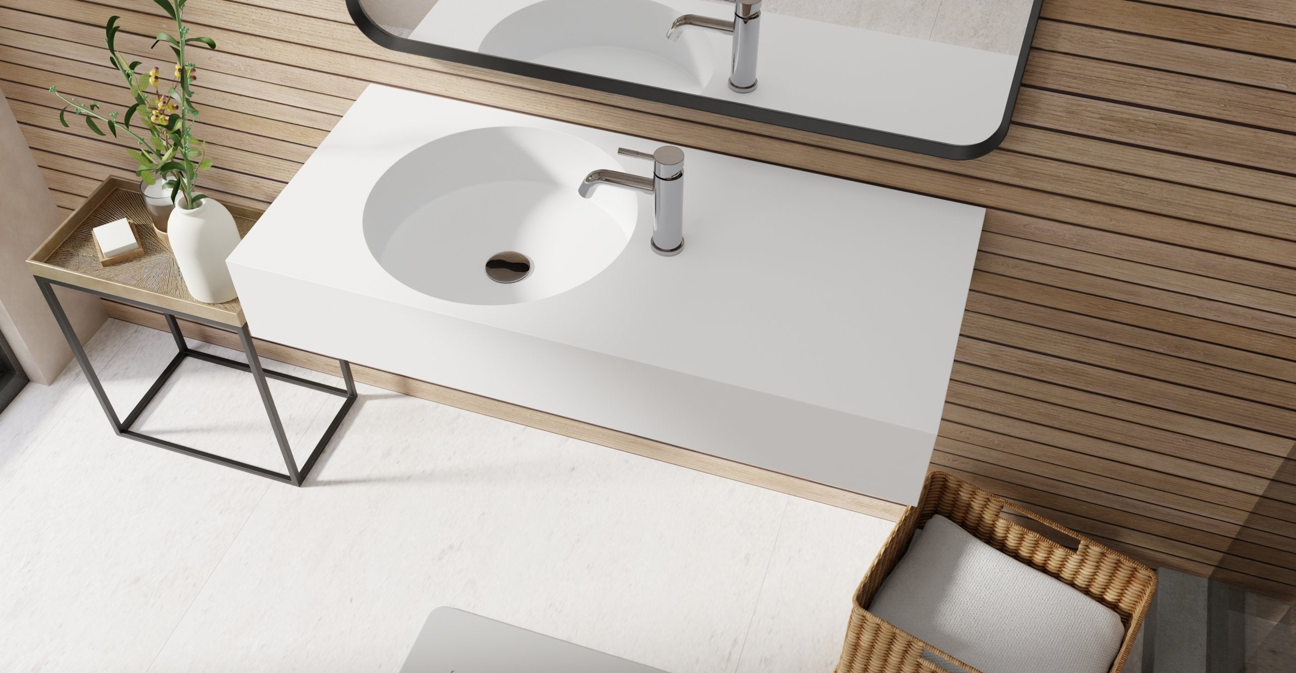 Badeloft Lavabo de Pared Oasis WT-02-A