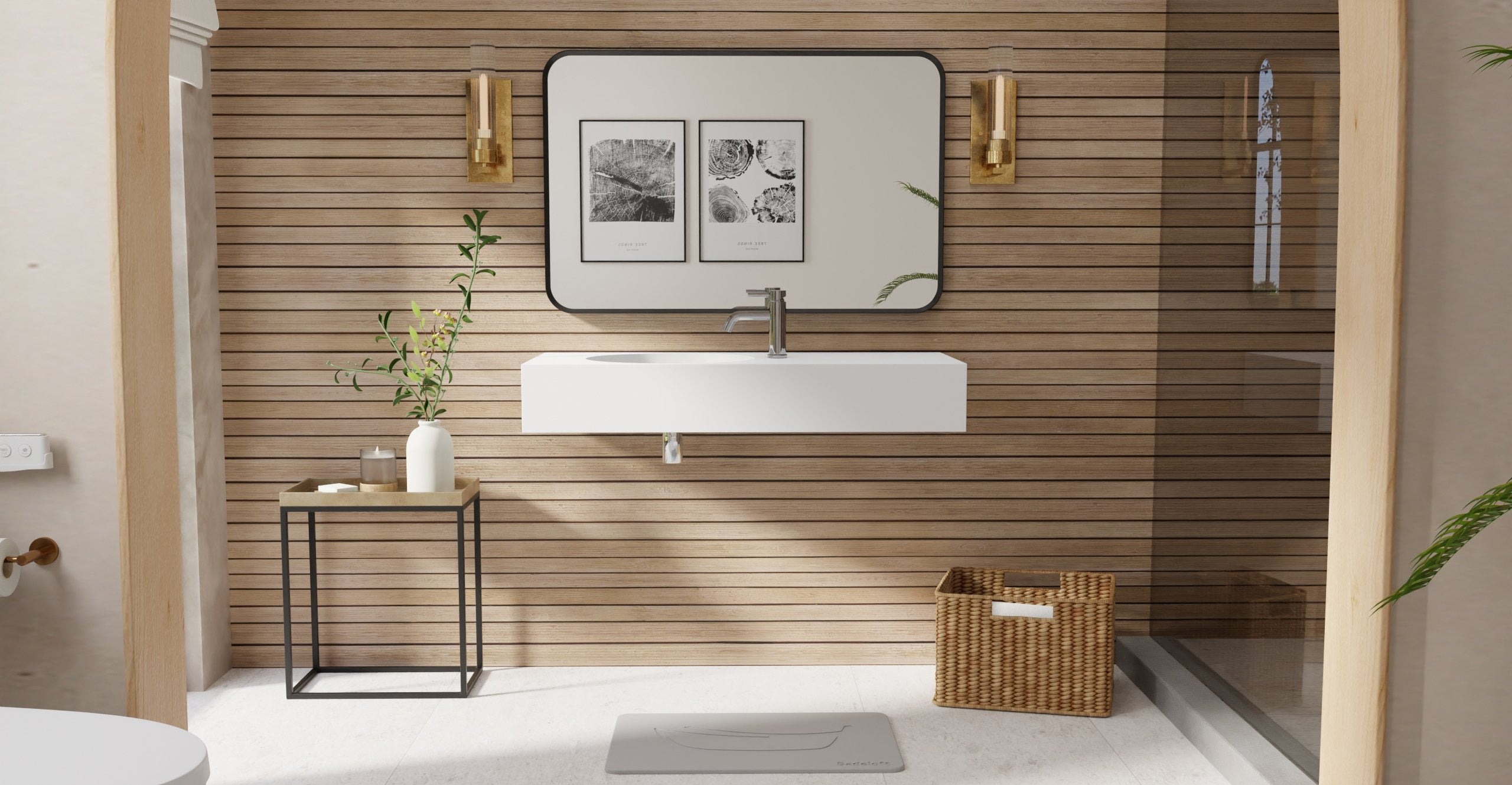 Badeloft Lavabo de Pared Oasis WT-02-A