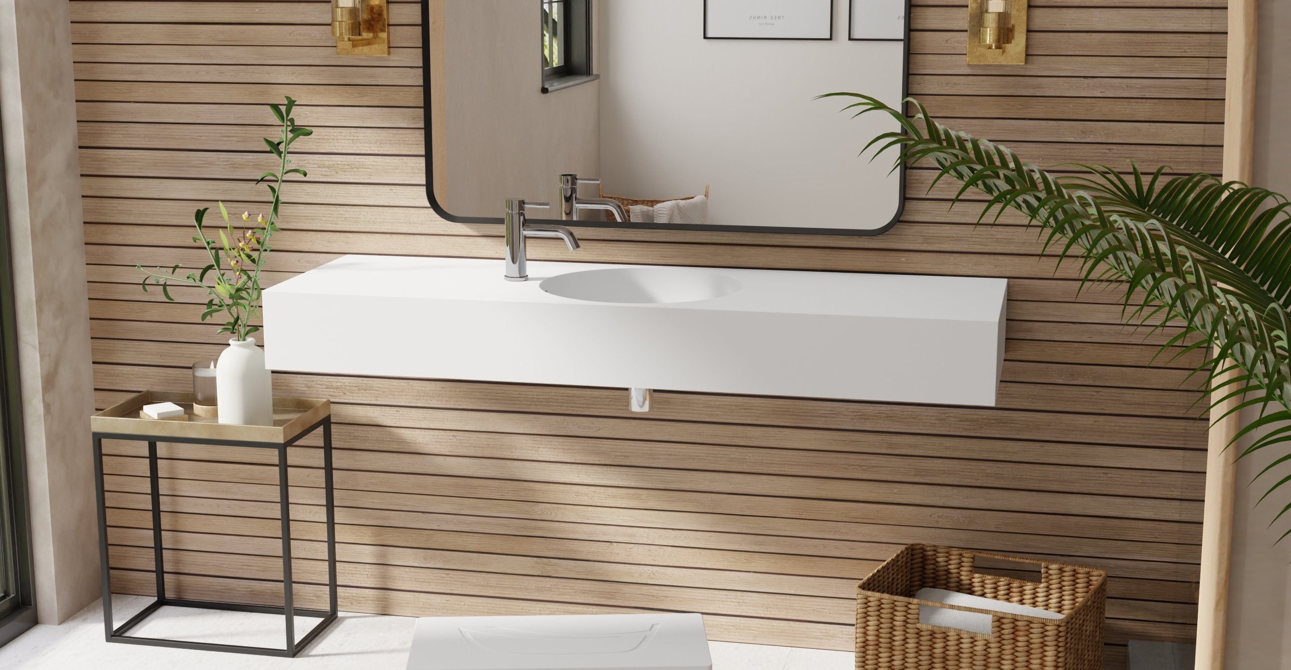 Badeloft Lavabo de Pared Oasis WT-02-C
