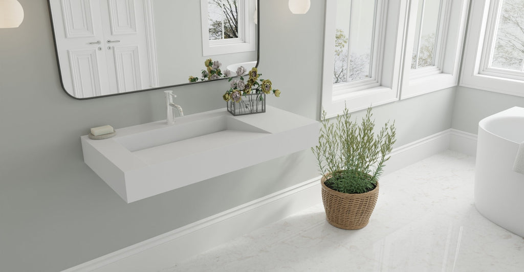 Badeloft Lavabo de Pared Tipo Rampa WT-04-A