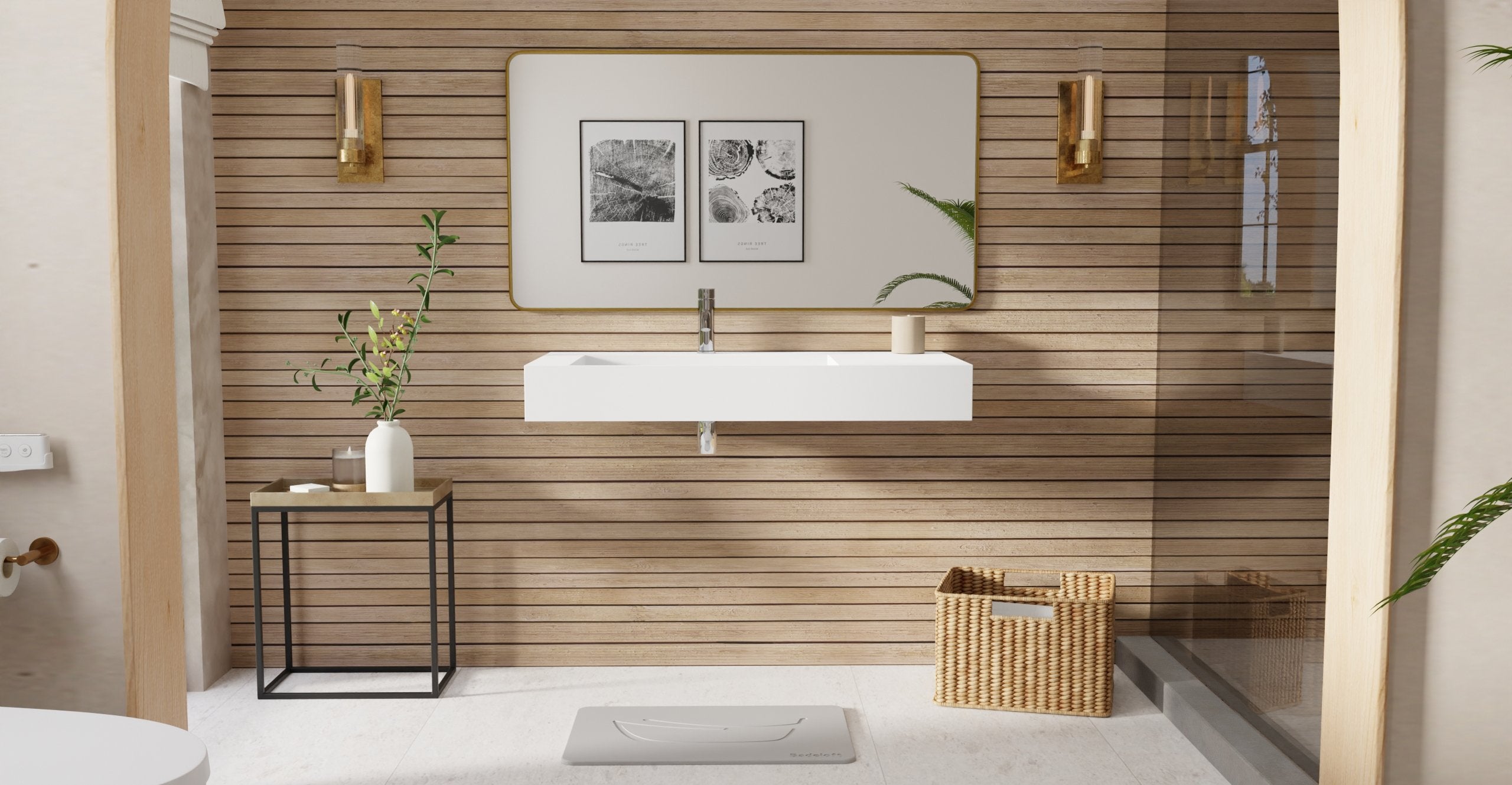 Badeloft Lavabo de Pared Tipo Rampa WT-04-A