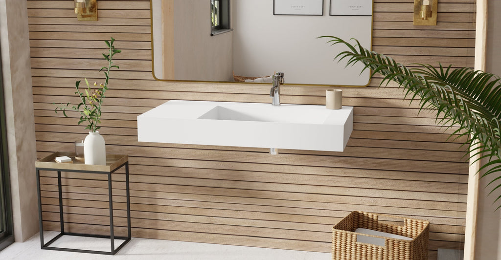 Badeloft Lavabo de Pared Tipo Rampa WT-04-B