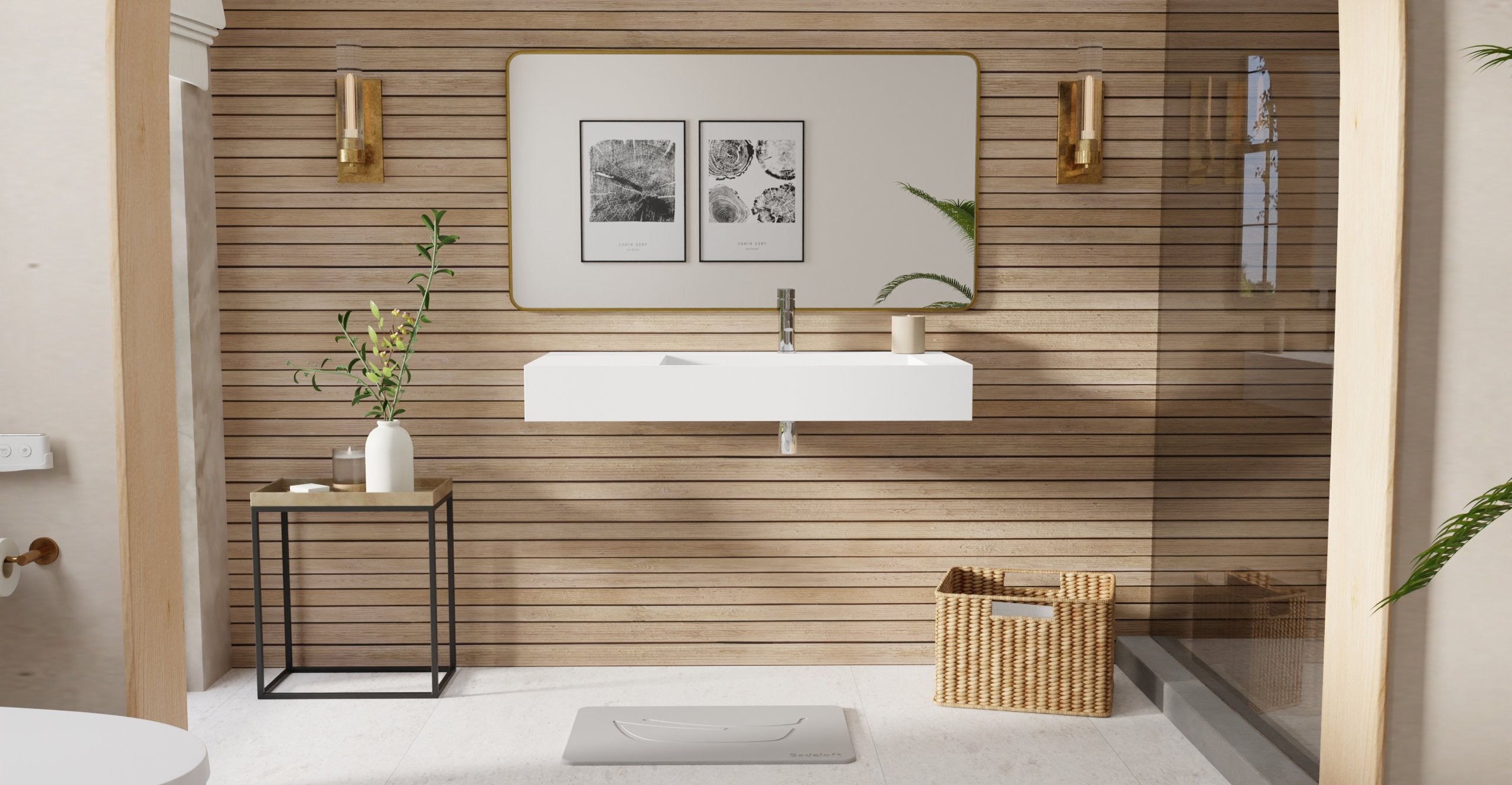 Badeloft Lavabo de Pared Tipo Rampa WT-04-B