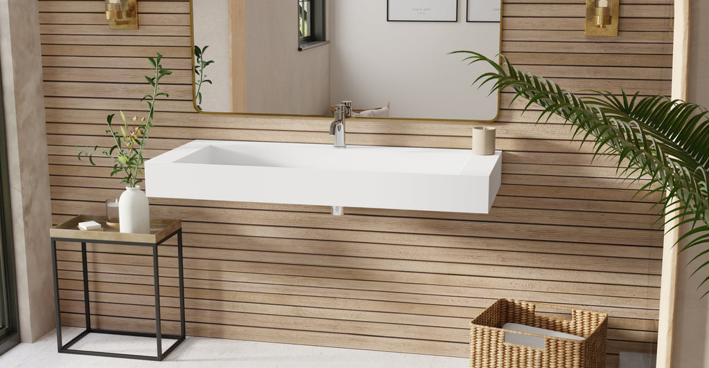Badeloft Lavabo de Pared Tipo Rampa WT-04-C