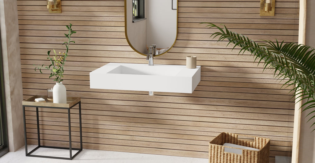 Badeloft Lavabo de Pared Tipo Rampa WT-04-D