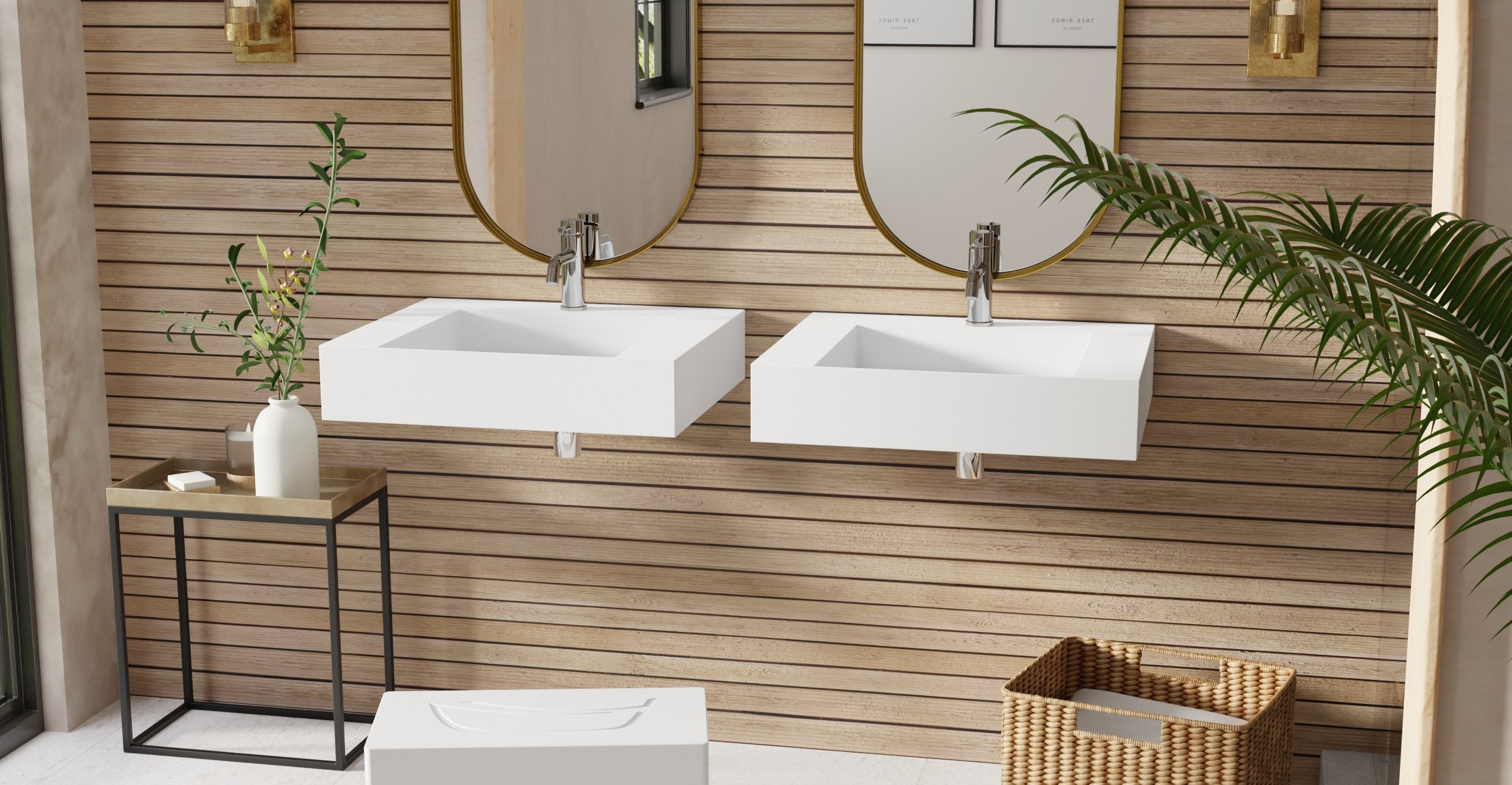 Badeloft Lavabo de Pared Tipo Rampa WT-04-E