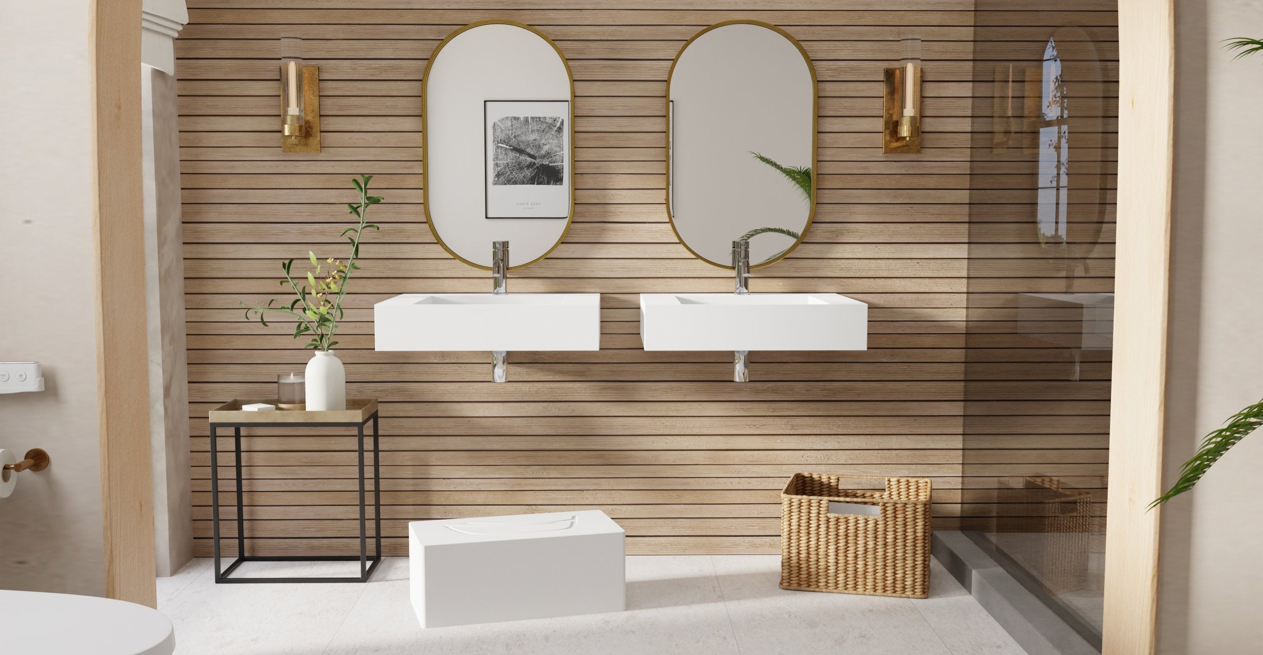 Badeloft Lavabo de Pared Tipo Rampa WT-04-E