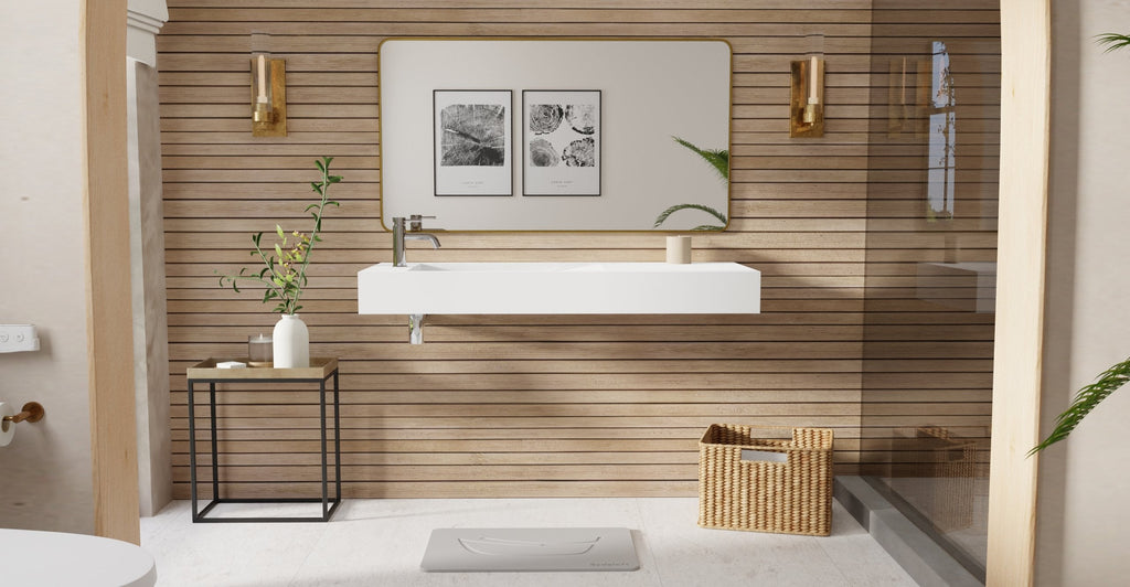 Badeloft Lavabo de Pared Tipo Rampa Lateral WT-05-A