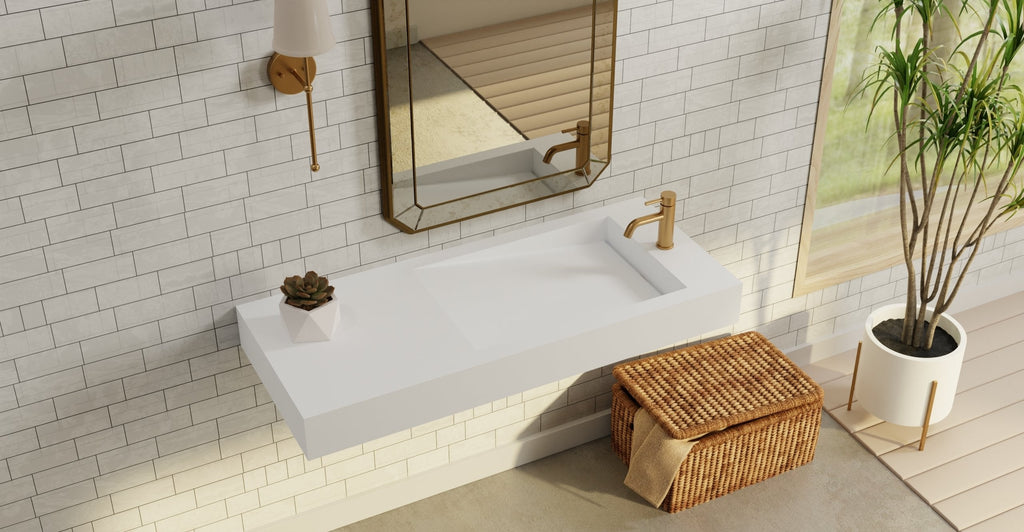 Badeloft Lavabo de Pared Tipo Rampa Lateral WT-05-B