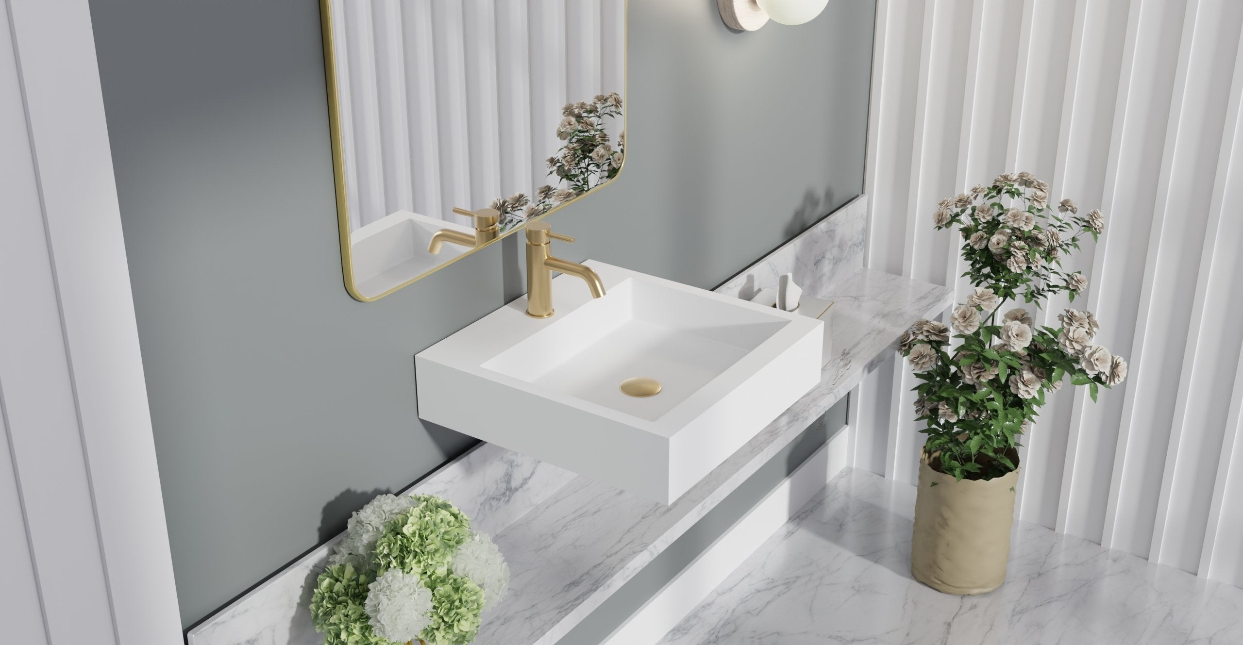 Badeloft Lavabo de Pared WT-06-S