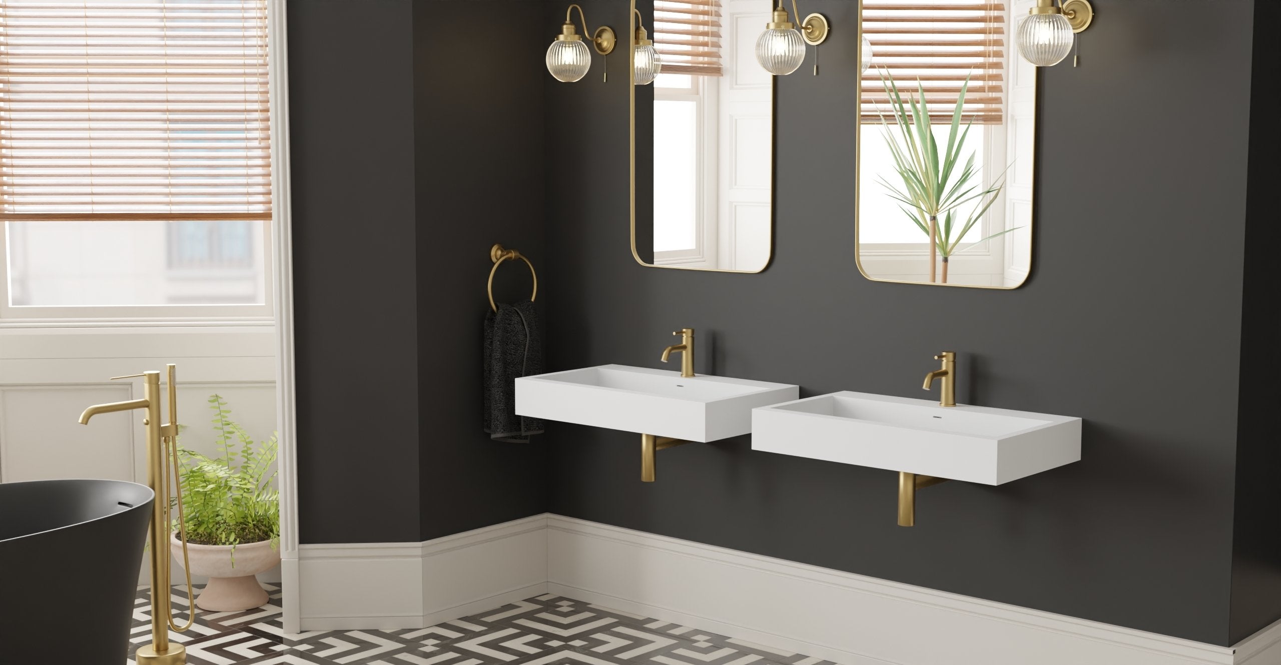 Badeloft Lavabo de Pared WT-06-L