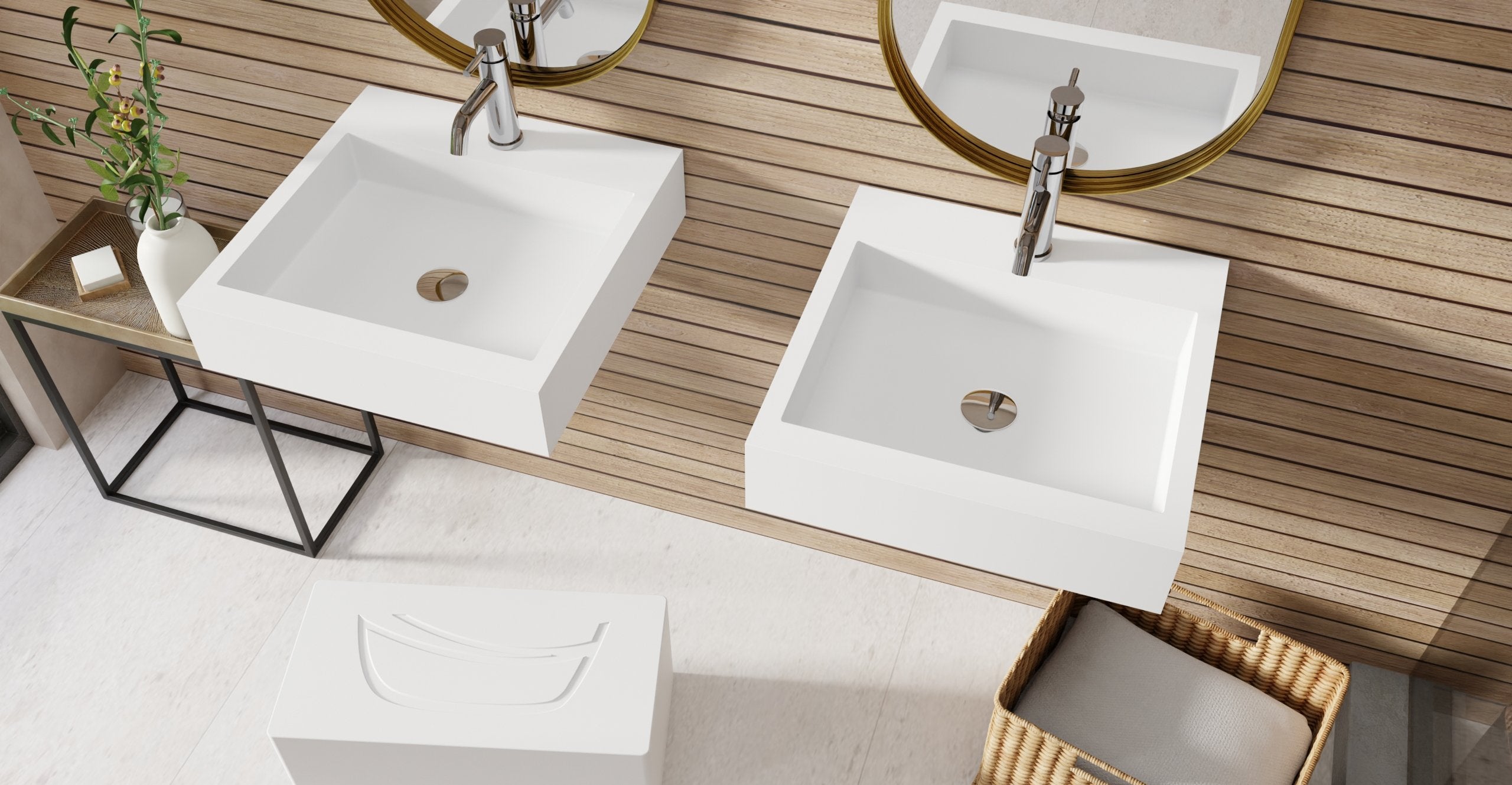 Badeloft Lavabo de Pared WT-06-S