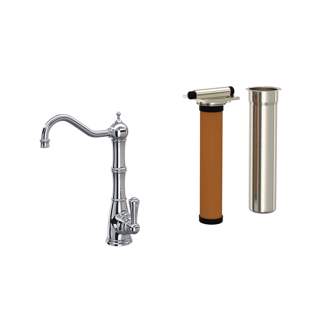 Rohl Edwardian Kit de Mezcladora Filtradora de Cocina - Cromo Pulido