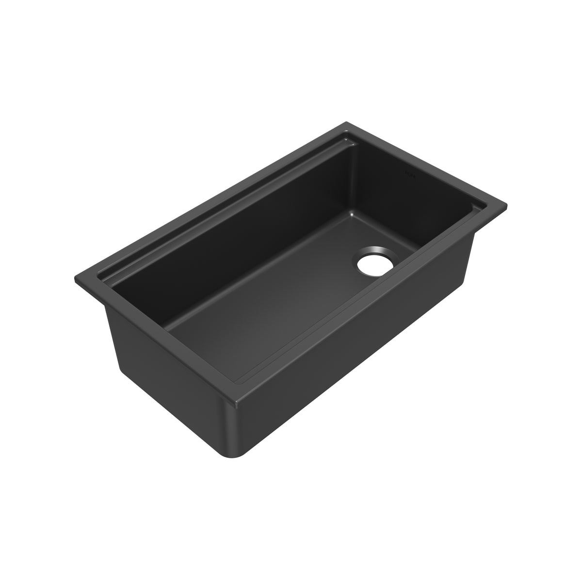 Rohl Allia Tarja Workstation Bajocubierta de Fireclay 33" - Negro Satinado
