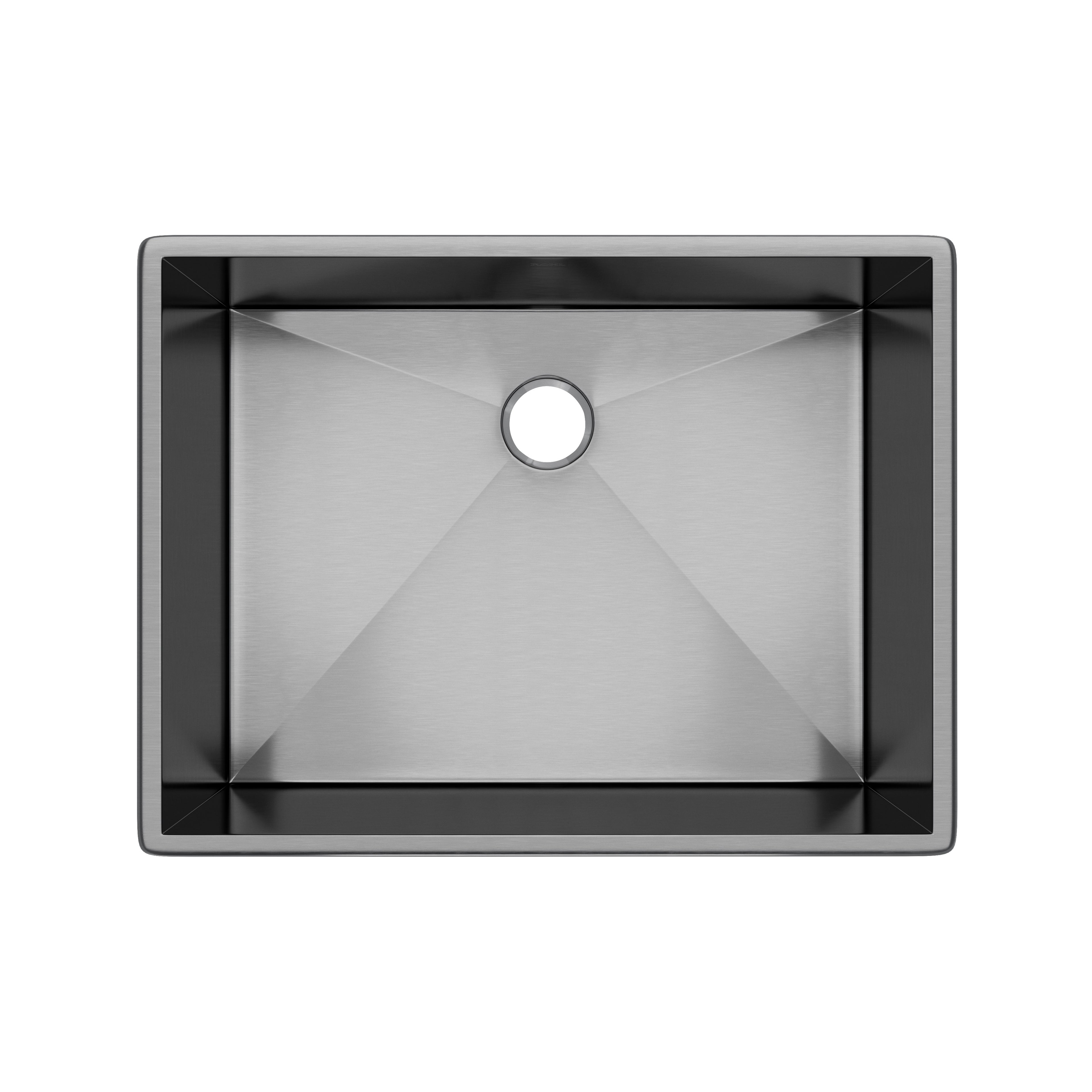 Rohl Forze Tarja Sencilla de Acero Inoxidable 24" - Acero Inoxidable Negro
