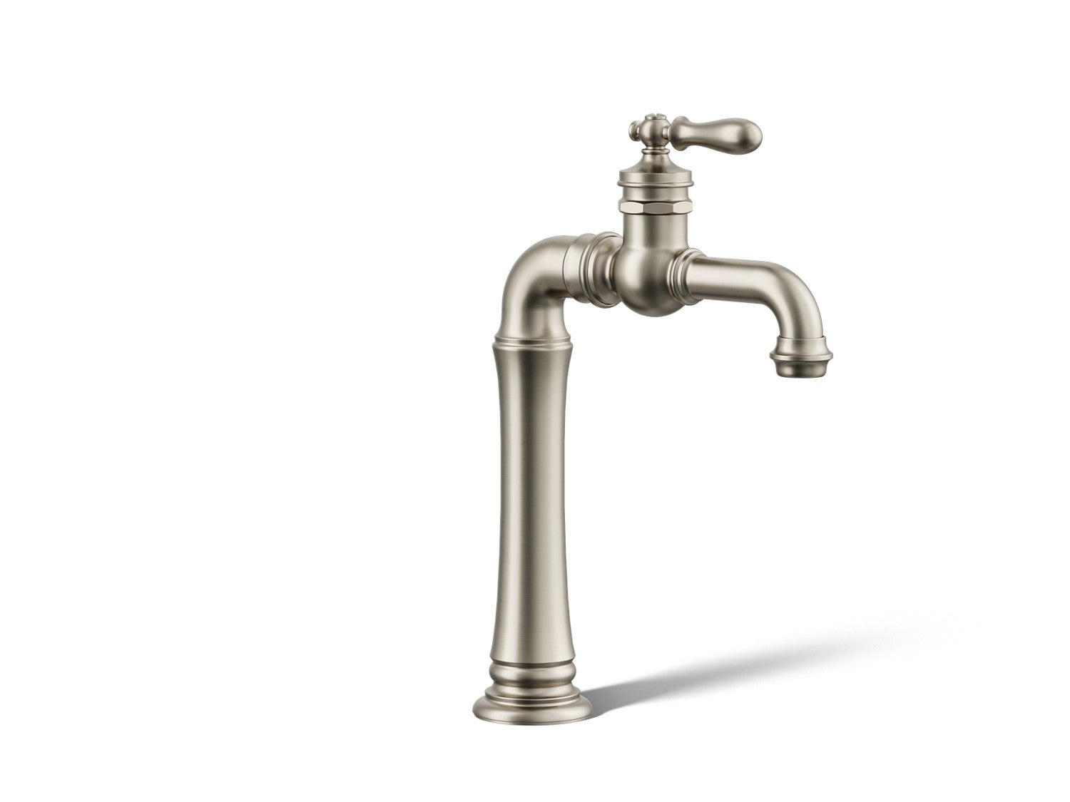 Kohler Artifacts Gentleman's — Llave de Lavabo Monomando Alta con Manija Superior — Níquel Cepillado Vibrant