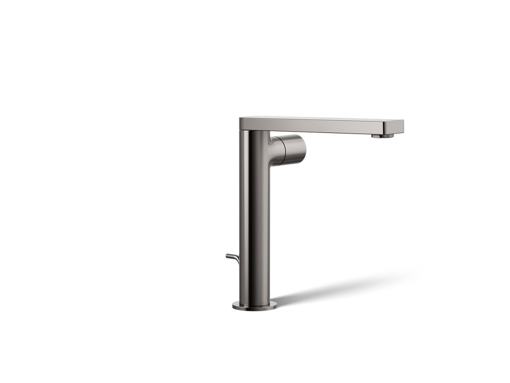 Kohler Composed — Llave de Lavabo Monomando Alta con Manija Cilíndrica — Titanio Vibrant