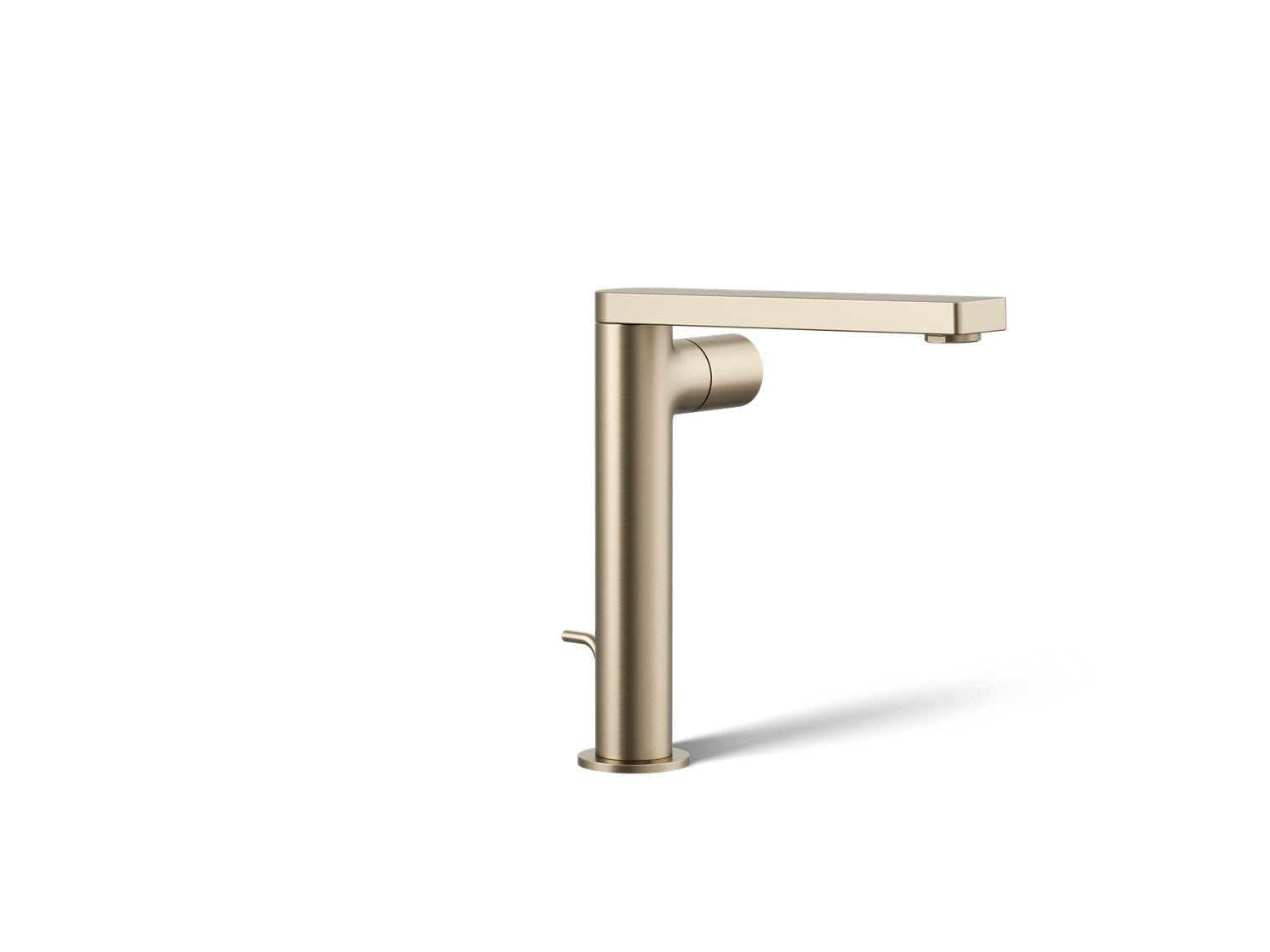 Kohler Composed — Llave de Lavabo Monomando Alta con Manija Cilíndrica — Bronce Cepillado Vibrant