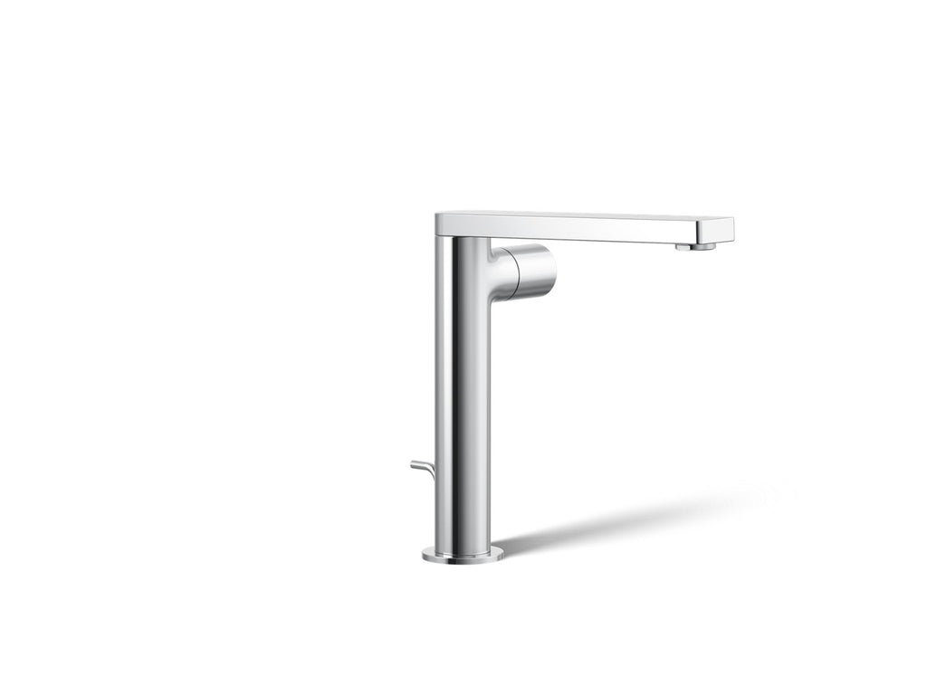 Kohler Composed — Llave de Lavabo Monomando Alta con Manija Cilíndrica — Cromo Pulido