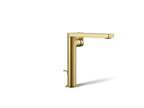 Kohler Composed — Llave de Lavabo Monomando Alta con Manija de Palanca — Latón Moderno Cepillado Vibrant