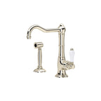Rohl Cinquanta Mezcladora de Bar y Preparación con Aspersor Lateral Acqui - Níquel Pulido
